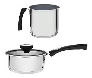 KIT TRAMONTINA SOLAR PANELA 16CM 62121163 + FERVEDOR 14CM 62132146