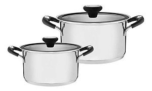 KIT TRAMONTINA SOLAR CAÇAROLAS 24 CM 6,1L 62124243 + 20CM 3,6L 62124203