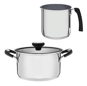 KIT TRAMONTINA SOLAR CAÇAROLA 3,6L 62124203 + FERVEDOR 14CM 62132146
