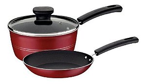 KIT PANELA TRAMONTINA SICILIA 18CM VM 20403718  + FRIGIDEIRA TRAMONTINA 24CM 1,2L VM 20400724