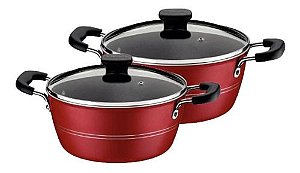 KIT CAÇAROLA TRAMONTINA SICILIA 20CM VM 20402724 + CAÇAROLA TRAMONTINA SICILIA 24CM VM 20402720