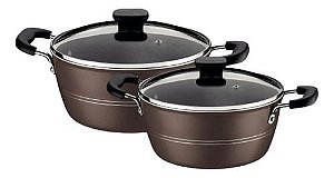 KIT CAÇAROLA TRAMONTINA SICILIA 24CM AVELA 20402624 + CAÇAROLA TRAMONTINA SICILIA 20CM AVELA 20402620