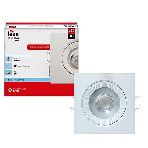 Luminaria Spot Led Kian Embutir Quadrada Par 30 12W 6000k 11605