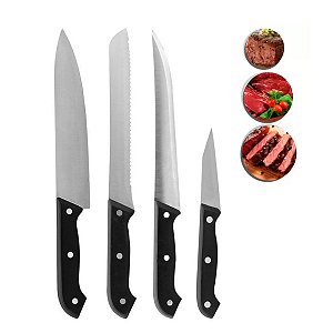 Conjunto de 7 facas de cozinha coloridas com caixa de presente, lâminas  antiaderentes com aço inoxidável de , conjunto de facas de cozinha wookon