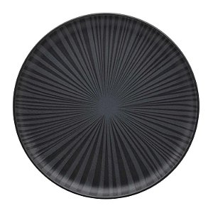 Prato Raso de Cerâmica 26cm Preto Refeição Oxford Flat Ônix
