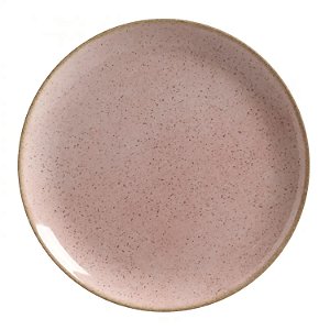 Prato Raso Cerâmica 29cm Refeição Coup Dominica Alleanza Rosa