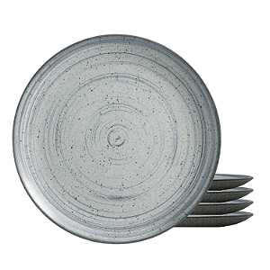 Jogo De Pratos Raso Cerâmica Kit 4 Peças 29cm Kya Gray Alleanza Cinza