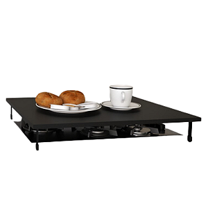 Tampa Para Cooktop 5 Bocas Protetor Fogão Cozinha Mdf Preto