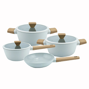 Jogo de Panelas Antiaderente Cerâmica Cooktop Fogão Indução 4pcs Fracalanza Conjunto Norma