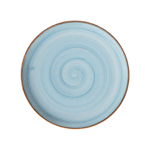 Prato Raso Cerâmica Rustico Caoba Decorado 27cm Jantar Refeição Corona