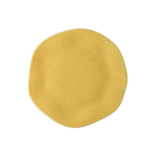 Prato De Sobremesa Ryo Maracujá Porcelana Decorado 21,5cm Oxford Amarelo