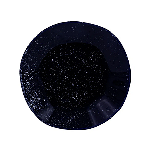 Prato Raso de Porcelana Decorado Ryo Safira 27,5cm Oxford Azul Marinho