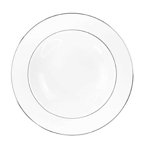 Prato De Sobremesa Porcelana Luxo Borda Prata 19cm Majesty Silver Mesa Posta