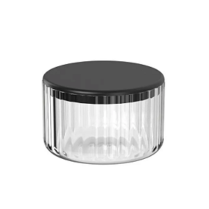 Porta Algodão e Cotonete Com Tampa Potinho Organizador Luxo Banheiro Goove Classic