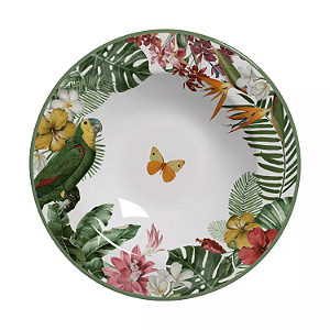 Prato Fundo de Cerâmica 25cm Sopa Pardiso Alleanza Tropical