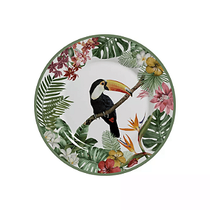 Prato De Sobremesa Cerâmica 21cm Paradiso Alleanza Tropical
