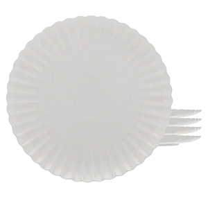 Kit Jogo 4 Pratos De Sobremesa 20cm Porcelana Wolff Pétala Branco Matt