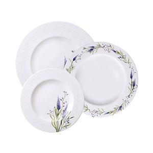 Aparelho De Jantar Jogo Pratos Kit 12 Peças Porcelana Lilla Tramontina