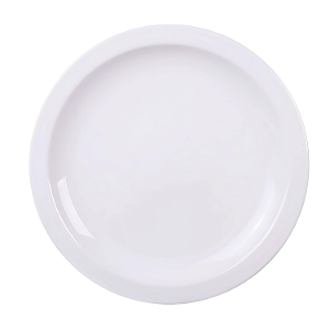 Prato Raso Tramontina 25,4cm Porcelana Branco Restaurante Buffet Refeição Hotel Bar