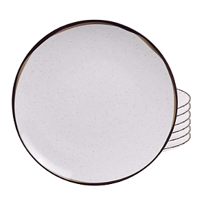 Jogo De Pratos Sobremesa Kit 6 Peças Porcelana 19cm Canyon Tramontina