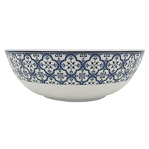 Bowl Tigela Cumbuca Vasilha Saladeira 19cm Melamina Salada Azulejo Salik