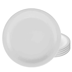 Jogo Pratos De Sobremesa Kit 4 Peças 20cm Branco Gourmet Pró Porcelana Oxford