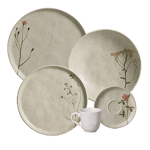 Aparelho de Jantar Jogo Pratos Kit 30 Peças Bio Campestre Cerâmica Porto Brasil