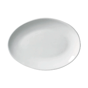 Prato Raso Jantar Refeição 31cm Oval Orgânico New White Cerâmica Porto Brasil Branco