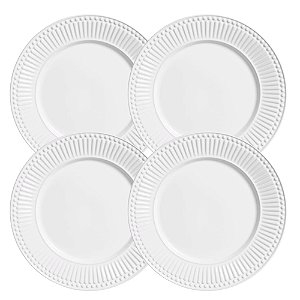 Jogo De Pratos Fundo 22cm Kit 4 Peças Sopa Roma Branco Cerâmica Porto Brasil