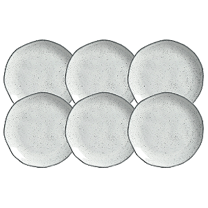Jogo De Pratos Sobremesa 19cm Kit 6 Peças Orgânico Echo Cerâmica Porto Brasil
