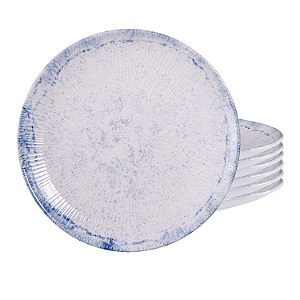 Jogo De Pratos Rasos 28cm Kit 6 Peças Maragogi Porcelana Decorado Tramontina
