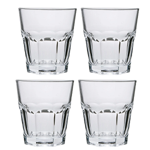 Jogo De Copos Baixo Agua Suco Kit 6 Peças 355ml Vidro Luxo Casablanca