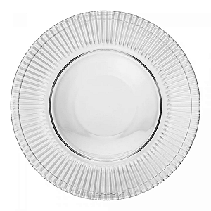 Prato De Sobremesa 22,5cm Renaissance De Cristal Lyor Transparente