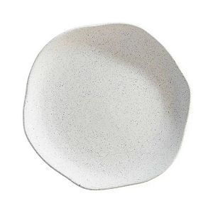 Pratos De Sobremesa 20cm Orgânico Orion Cerâmica Off White