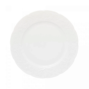 Prato Fundo 22cm Sopa Limoges Vendange Branco Porcelana Decorada Luxo