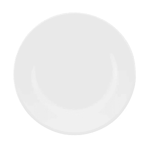 Prato De Sobremesa 20cm Com Aba Branco Porcelana Oxford