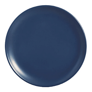 Prato Raso Jantar Refeição Coup Navy 29cm Cerâmica Azul Alleanza