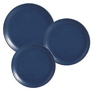 Aparelho De Jantar Jogo Pratos Kit 18 Peças Navy Azul Cerâmica Alleanza