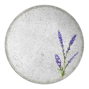 Prato Raso Jantar Refeição 29cm Alfazema Lavanda Cerâmica Alleanza