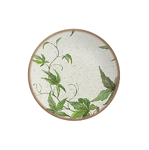 Prato De Sobremesa 21cm Coup Tropical Leaves Cerâmica Alleanza