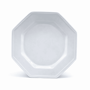 Prato Raso Jantar Refeição 28m Prisma Branco Porcelana Schmidt