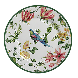 Prato de Sobremesa Harmony 21cm Cerâmica Decorado Floral Alleanza