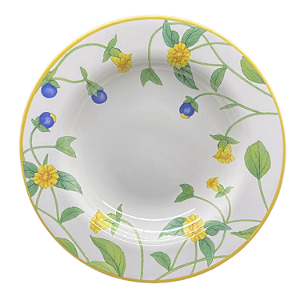 Prato Fundo Silvestre 25cm Sopa Cerâmica Floral Alleanza