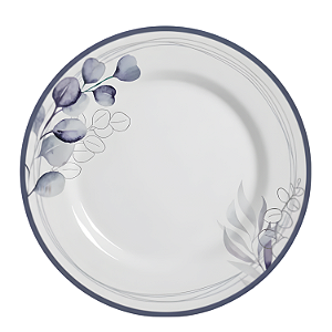 Prato Raso Jantar Bruma 29cm Cerâmica Decorado Alleanza