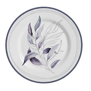 Prato de Sobremesa Bruma 21cm Cerâmica Decorado Alleanza