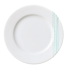 Prato de Sobremesa Monocroma 21cm Porcelana Decorado Tramontina