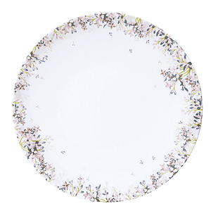 Prato Raso Jantar Fogli 25cm Porcelana Decorado Tramontina