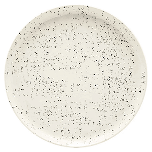 Prato Raso Jantar de Cerâmica 26cm Flat Chuvisco Oxford Decorado