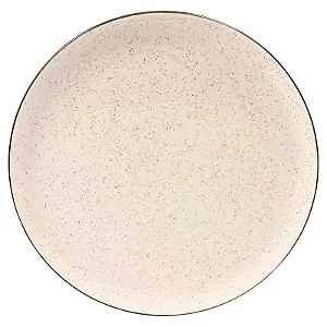 Prato Raso Jantar de Cerâmica Refeição 26cm Flat Duna Oxford Decorado