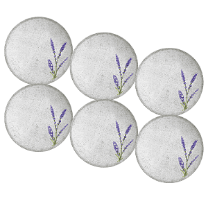 Jogo de Prato Raso Refeição Jantar 29cm Kit 6 Pçs Alfazema Alleanza Decorado